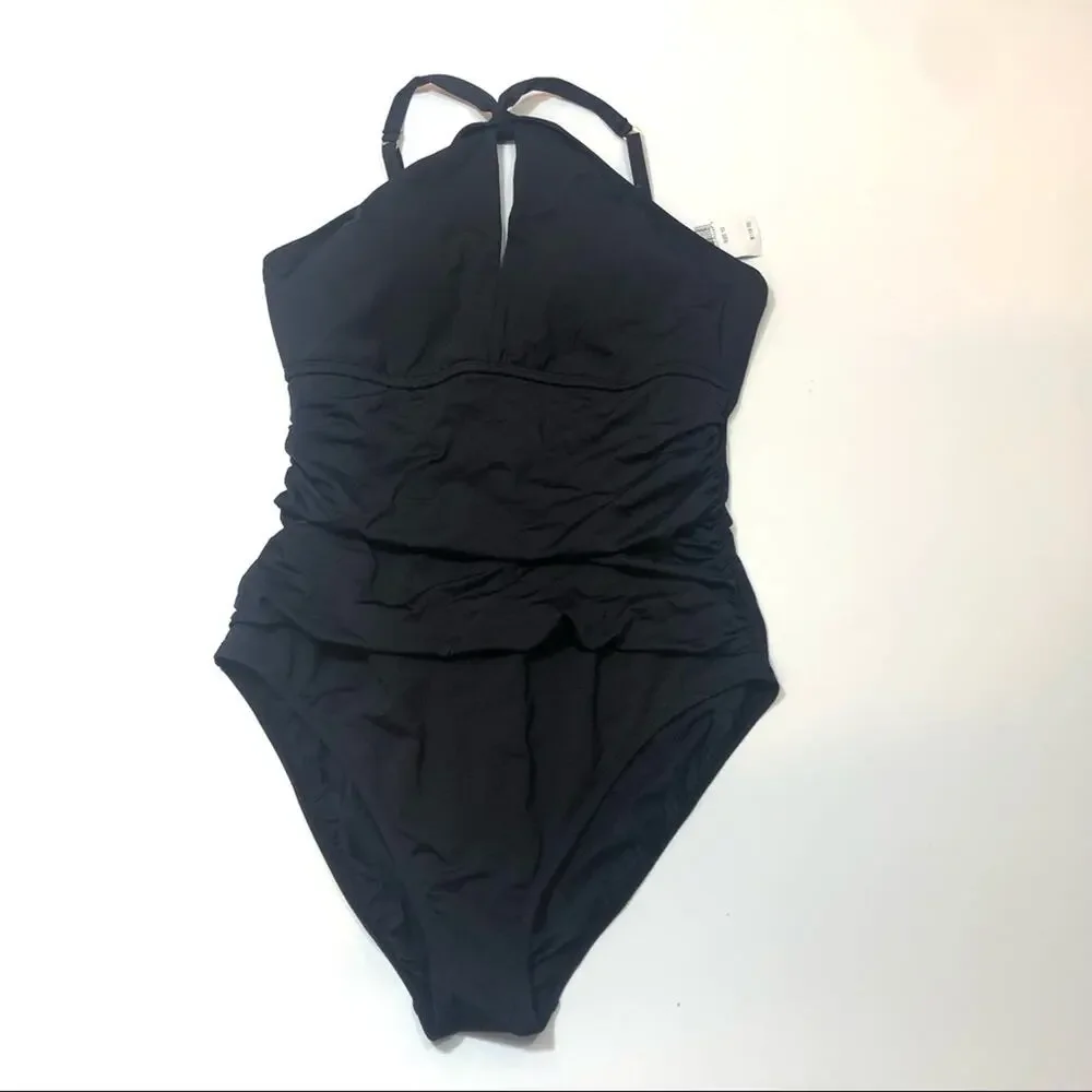 Bleu Rod Beattie Twist One-Piece Swimsuit Sz 10